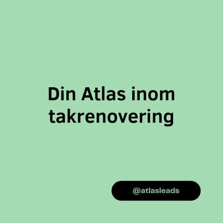 Avslutande karusellbild för Atlas Leads takrenovering
