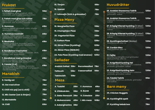 Meny designad för Bröd & Kött, sida 2