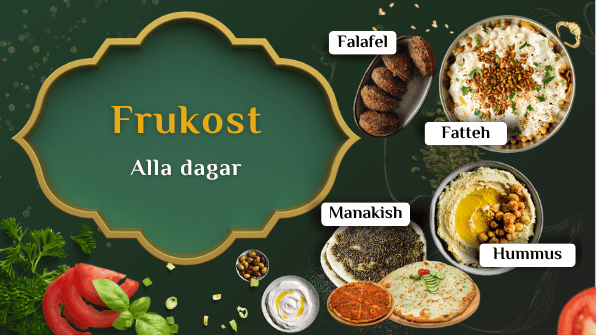 Digital skärmmeny designad för Bröd & Kött