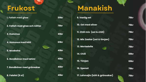 Digital menyproduktion för Bröd & Kött